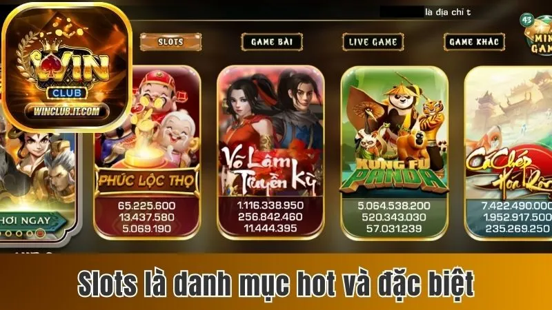Winclub – Nhà cái cá cược chuyên nghiệp, đổi thưởng siêu tốc 2025 163 Slots là danh mục hot và đặc biệt